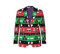 OppoSuits Star Wars Weihnachtsblazer für Herren - Festive Force - Jacken für Herren in verschiedenen Drucken inkl. Jackett & Krawatte - Darth Vader - Stormtrooper - Größe 50
