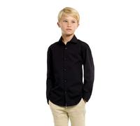 OppoSuits Teen Boys Black Knight Shirt - Lässiges Outfit - Abschlussball und Hochzeiten - Schwarz - Langärmliges