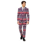 OppoSuits Weihnachtsanzüge für Herren - Besteht aus Sakko, Hose und Krawatte, Nordic Noel, 52 EU