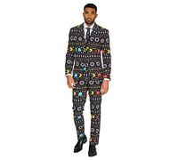 OppoSuits Weihnachtsanzüge für Herren - Besteht aus Sakko, Hose und Krawatte, Pac-Man, 54 EU