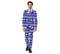OppoSuits Weihnachtsanzüge für Herren - Besteht aus Sakko, Hose und Krawatte, The Rudolph, 52 EU