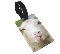 OPSREY Lustiger Gepäckanhänger, freche Schafzunge, niedliches Tier, Gepäckanhänger, Namenskartenhalter