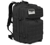 OpTacs Militär taktischer Rucksack 45l Backpack Crossfit Wanderrucksack Bundeswehr mit Molle System Ausrüstung für Trekking Camping Travel wasserdicht (Black)