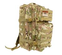 OpTacs Militär taktischer Rucksack 45l Backpack Crossfit Wanderrucksack Bundeswehr mit Molle System Ausrüstung für Trekking Camping Travel wasserdicht (Multicam)