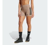 Optimé 3-Stripes 1/4 Short Leggings Chalky Brown L 13 CM