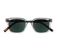 OPULIZE KOI Lese-Sonnenbrille - Große Rechteckige Fassung - Getönte Brillengläser UV400 - Klar - Damen Herren Unisex - Federscharniere - S50-C - +1.50