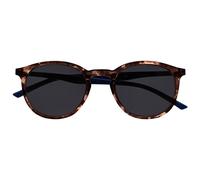 OPULIZE Met Sonnen Leser Brille Schlank Runder Rahmen Federscharniere Kratzfeste Getönte Linse UV400-Schutz Braun Schildpatt Blau Bügel Herren Damen S60-2 +1.50