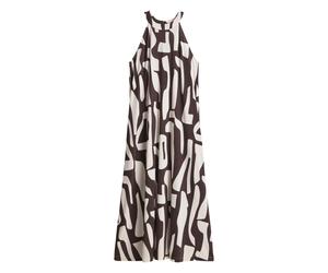 Opus - Bedrucktes Neckholderkleid - Wina dune beige/braun - Gr. - 34