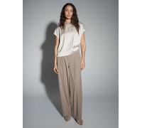 Opus - Regular Shirtbluse aus glänzendem Satin - Festiva beige - Gr. - 38