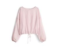 OPUS Damen Langarmbluse | Semitransparente Bluse mit Tunnelzug Loose Fit Rose Tint, 44