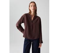 Opus Fashion Damen Tunikabluse Femyn – Loose, dezente Struktur – Orange Größe 40