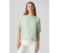 OPUS Damen Dreiviertelarmshirt | Shirt SUMANA Batwing Fit aus leichtem Material Mix Green Glow, 42