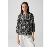 OPUS Regular Fit Bluse in Crinkle-Optik Modell 'Famelia' in BLACK, Größe 34