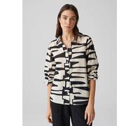 OPUS Regular Fit Bluse mit Knopfleiste Modell 'Fumani' in Black, Größe 36