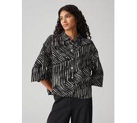 OPUS Relaxed Fit Bluse aus Viskose Modell 'Fiana palm leaves' in Black, Größe 42