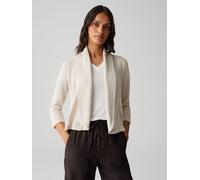 OPUS Damen Langarmshirt | Shirtjacke Sandrine Breeze Regular in Feinstrick Optik Natural Glaze, 44