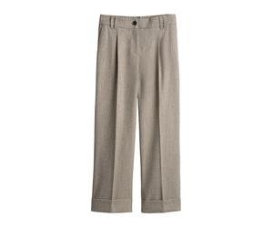 Opus - City Pants mit Fischgratmuster - Meeri herringbone braun - Gr. - 36