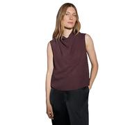 OPUS Damen Blusentop | FAGIC Regular Top mit semitransparenter Streifenoptik Dark Grape, 36