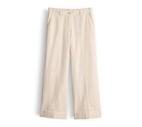Opus Culotte MEERI BREATH – Baumwoll-Leinen-Mix, mit Eingrifftaschen – Beige, Gr. 40