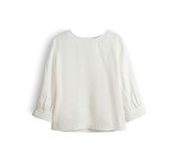 OPUS Damen Dreiviertelarmbluse | Blusenshirt aus weichem Cotton Modal Mix Loose Fit Milk, 44