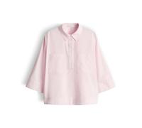 OPUS Damen Dreiviertelarmbluse | Boxy Hemdbluse aus Baumwoll Popeline Rose Tint, 40