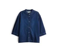 OPUS Damen Dreiviertelarmbluse | Jeansbluse FERELLA Regular aus nachhaltigem BCI Cotton Mix mid deep Blue, 40