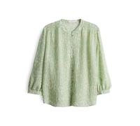 OPUS Damen Dreiviertelarmbluse | Printbluse FAMELIA Regular mit feiner Jacquard Struktur Green Glow, 40