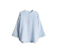 Opus Fashion Damenbluse Fulis aus Leinen mit Trompetenärmeln Blau Größe 40
