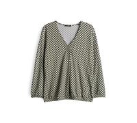 OPUS Damen Dreiviertelarmshirt | SANNAH Iconic Regular Printshirt aus ECOVERO™ Viskose deep Pine, 42