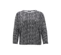 OPUS Damen Dreiviertelarmshirt | Shirt SEBRY Shine Batwing Fit aus Viskose Mix Black, 36