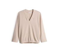OPUS Damen Dreiviertelarmshirt | SLUTO Loose Jerseyshirt Macadamia, 42