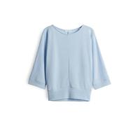 OPUS Damen Dreiviertelarmshirt | Strukturiertes Jerseyshirt SOLLIKA Structure Loose mit Fledermausärmeln Oxford Blue, 36