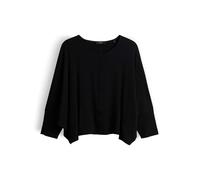 OPUS Damen Dreiviertelarmshirt | Weiche Shirtjacke aus ECOVERO™ Viskosemix Loose Fit Black, S