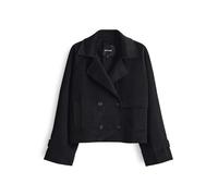 OPUS Damen Jacke | Haili Kurztrench im modernen Wollmix Look Black, 38