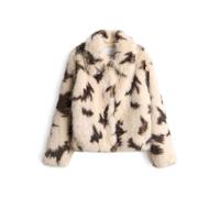 OPUS Damen Jacke | HAJORA Regular verkürzte Jacke in Felloptik Macadamia, 38