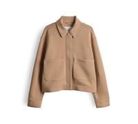 OPUS Damen Jacke | JENIMA Regular Kurzjacke aus komfortablen Scuba Sweat Salted Caramel, 42