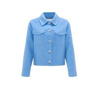 OPUS Damen Jacke | Kurzjacke HATILLI Boxy Fit aus weichem Woll Mix Blue Salt, 42