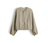 OPUS Damen Jacke | Leichter Blouson mit feiner Kreppstruktur Regular Fit Pale Olive, 34
