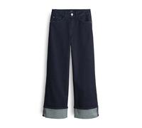 OPUS Damen Jeans | MIVA Turn UP Cropped Wide Jeans mit XL Umschlag Rinsed Blue, 44 L28