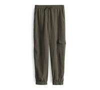 OPUS Damen Jogpants | Cargopants ERSIMA TRAVEL Relaxed in schimmernder Crash Struktur Olive Leaf, 38