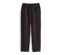 OPUS Damen City Pants | City Pants MYHA TRAVEL Relaxed aus Leinen-Mix Midnight Brown, 38
