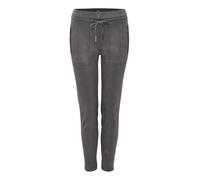 OPUS Damen Jogpants | Jogpants Elvina Cargo Slim in Veloursleder-Optik Graphite Glaze, 38