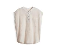 Opus Fashion Damen Kurzarmbluse FAMALI – Loose Crashbluse aus BCI Cotton Natural Glaze – M