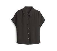 OPUS Regular Fit Blusenshirt mit Strukturmuster Modell 'Fasinga' in Schoko, Größe 34