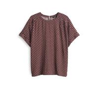 OPUS Damen Kurzarmbluse | FEMKA London Loose Blusenshirt mit grafischem Minimalprint Cassis, M
