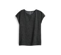 OPUS Damen Kurzarmbluse | Printbluse FERENA Splash aus weich fließender Viskose Coal Blue, 38