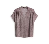 OPUS Damen Kurzarmbluse | Printbluse FILVA MINMAL Loose aus nachhaltiger Viskose Cassis, 44