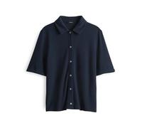 OPUS Damen Kurzarmshirt | Blusenshirt SEBLUSI Regular aus weichem Jersey Coal Blue, 40