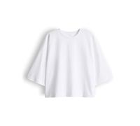 OPUS Damen Kurzarmshirt | Boxy T-Shirt aus reinem BCI Cotton White, L