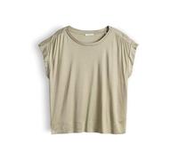 OPUS Damen Kurzarmshirt | Fließendes Jerseshirt aus ECOVERO™ Viskosemix Regular Fit Pale Olive, 38